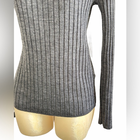 Banana Republic Merino Wool Ribbed Sweater Pullover Mock Neck Size S NEW - Picture 9 of 13